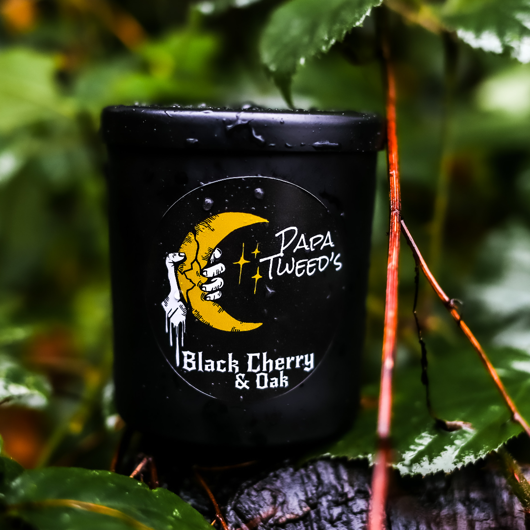 Black Crackle Candle
