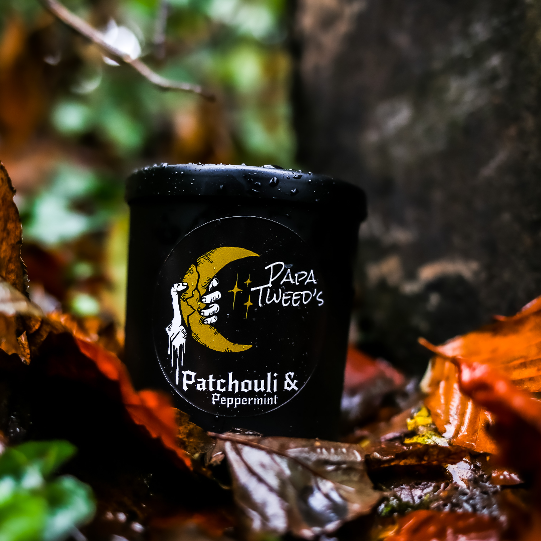 Black Crackle Candle