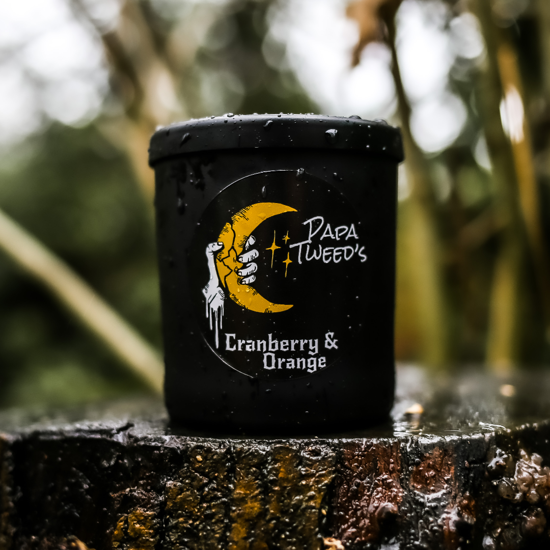 Black Crackle Candle