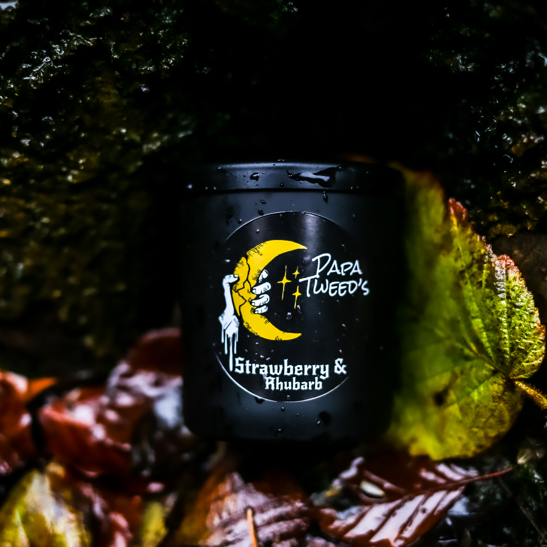 Black Crackle Candle